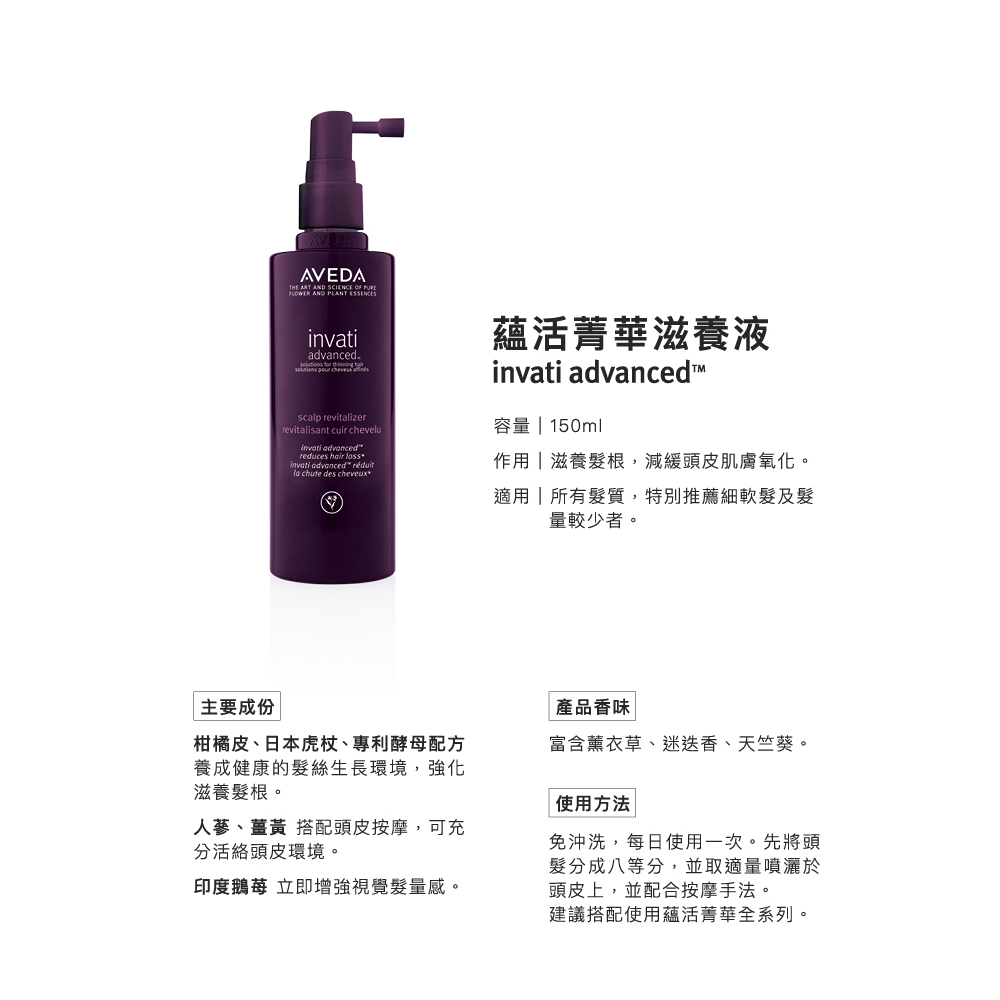 AVEDA 蘊活超導重鍵組(蘊活菁華滋養液150ml+花植結