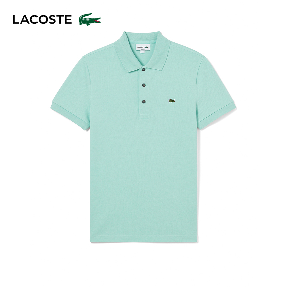 LACOSTE 男裝-經典修身短袖Polo衫(薄荷綠)品牌優