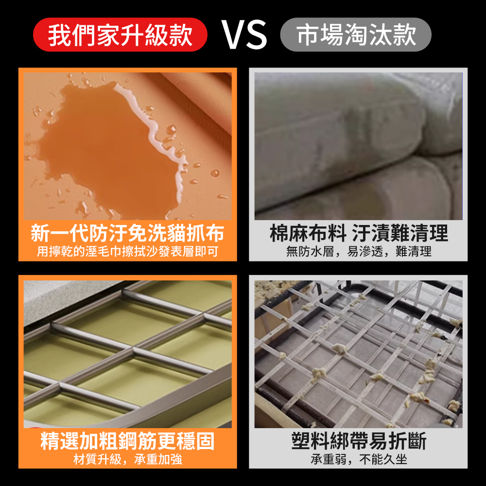 YS/譽神 折疊沙發床兩用 貓抓皮 小沙發(童沙發/實木/成
