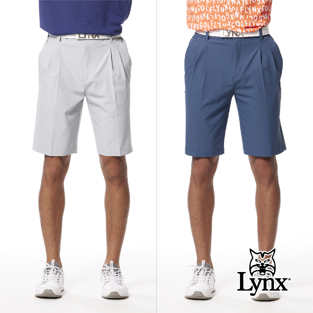 Lynx Golf 男款彈性舒適腰圍兩側鬆緊帶素面基本款後袋