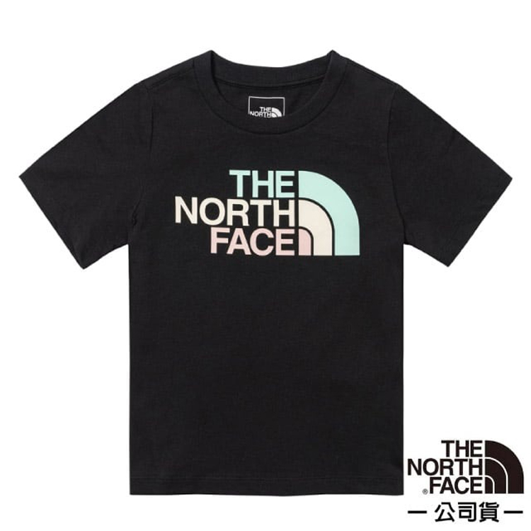 The North Face 童 純棉多彩品牌LOGO短袖T
