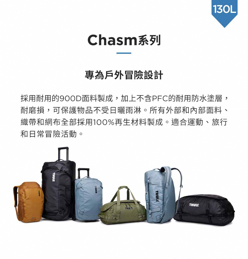 Thule 都樂 ★Chasm II系列 130L旅行手提袋