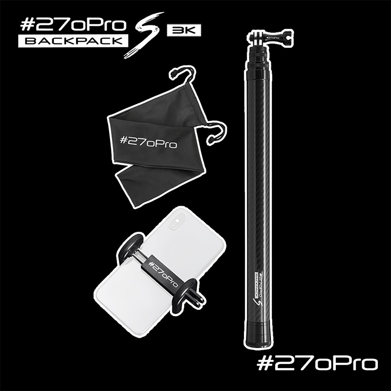 #270Pro Backpack S 3K 全碳纖維自拍桿 