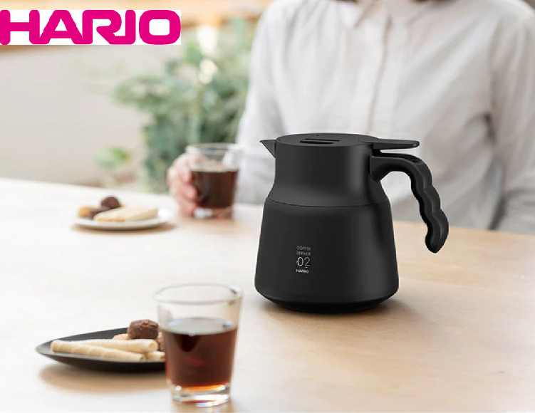 HARIO V60不鏽鋼咖啡保溫壺PLUS 黑色600ml(