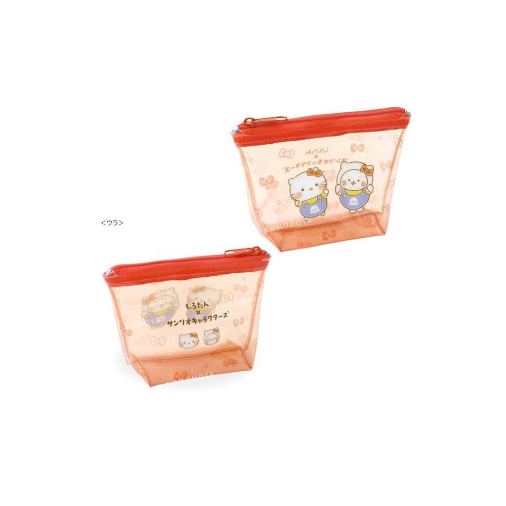 小禮堂 Sanrio 三麗鷗 透明船型拉鍊零錢包 - 變裝款