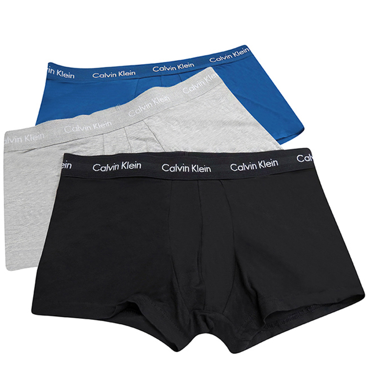 Calvin Klein 凱文克萊 素面舒適棉質平口褲/一組