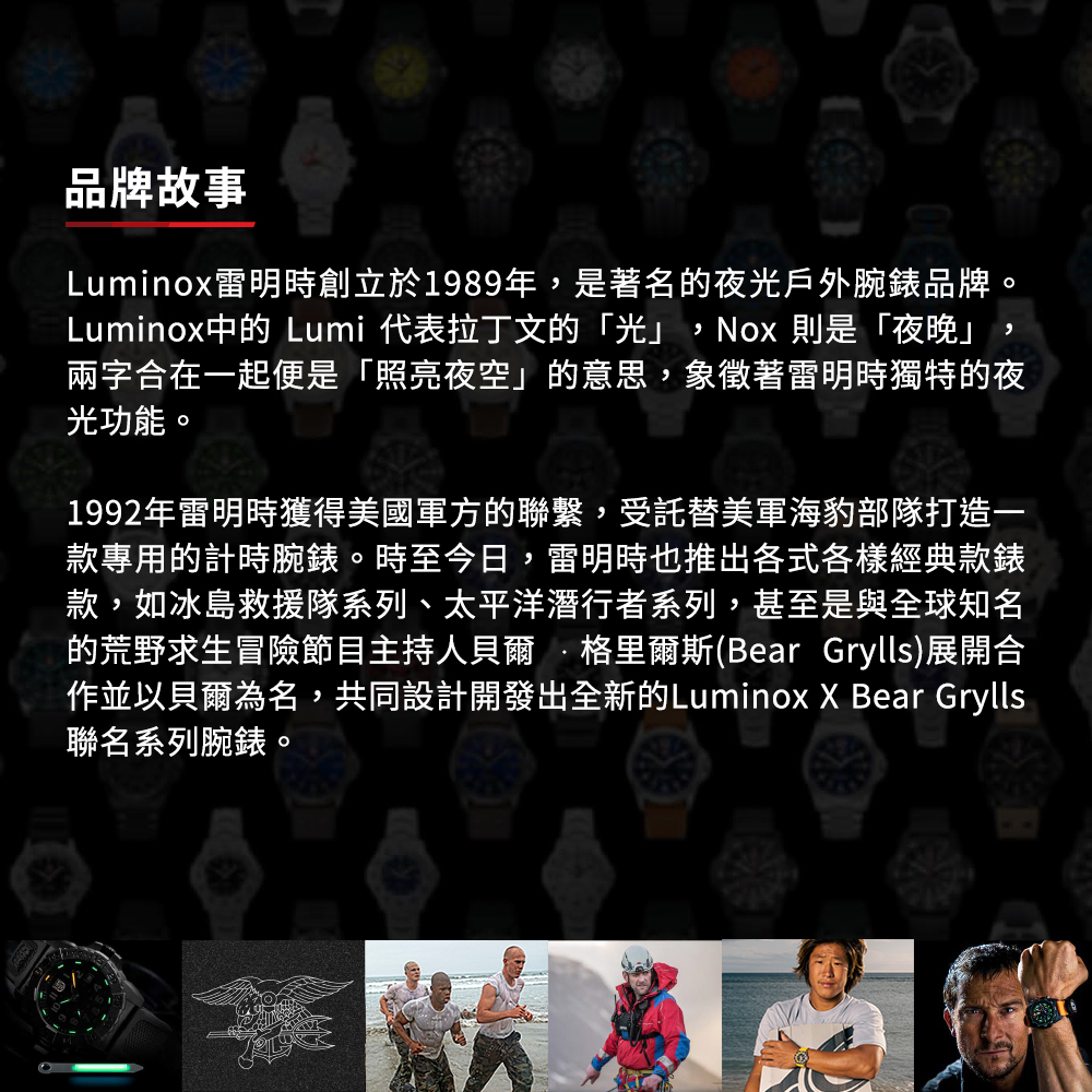 ä½ä¸¦ä»¥è²ç¾çºå,å±åè¨­è¨éç¼åºå¨æ°çLuminox X Bear Grylls