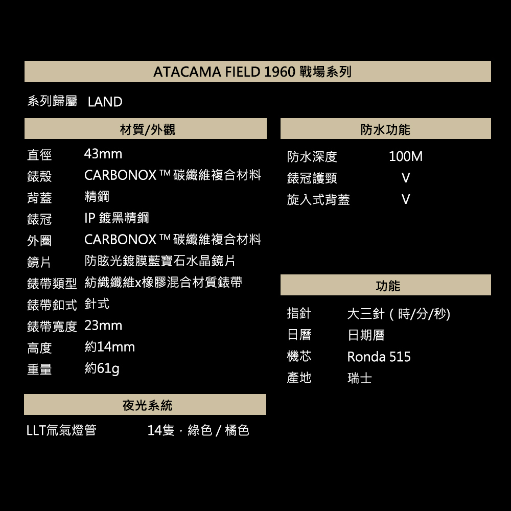 ATACAMA FIELD 1960 æ°å ´ç³»å