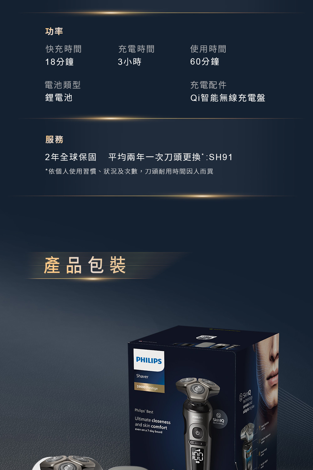 依個人使用習慣、狀況及次數,刀頭耐用時間因人而異