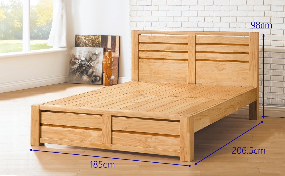 MUNA 家居 泰倫實木6尺雙人加大床台(雙人床 床架 床台