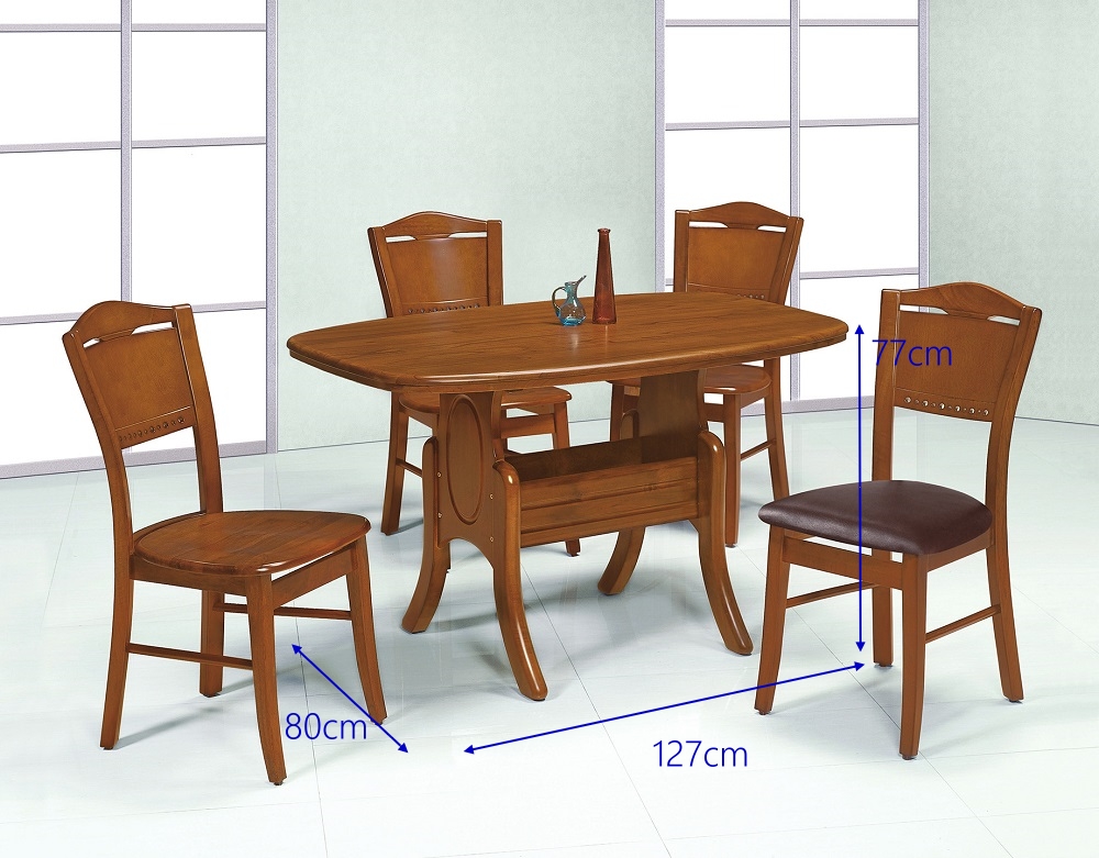 MUNA 家居 小美式4.2尺柚木色餐桌/不含椅(桌子 餐桌