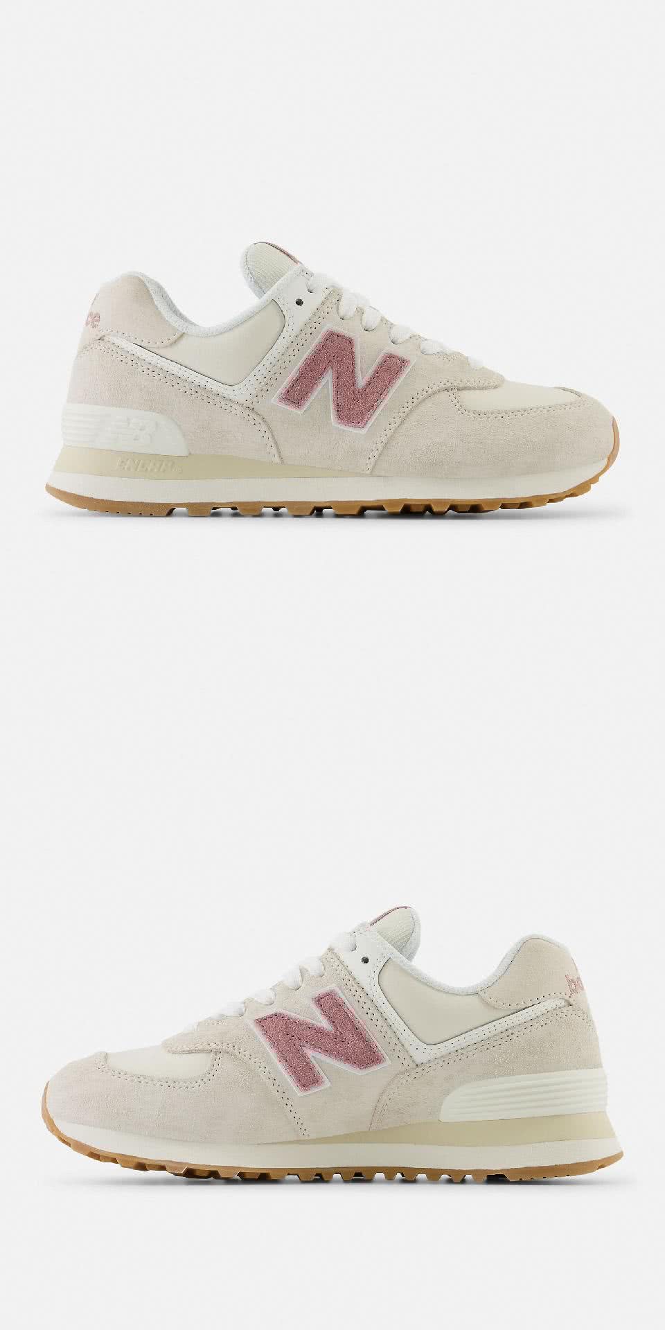 NEW BALANCE 休閒鞋 574 女鞋 亞麻 玫瑰木 