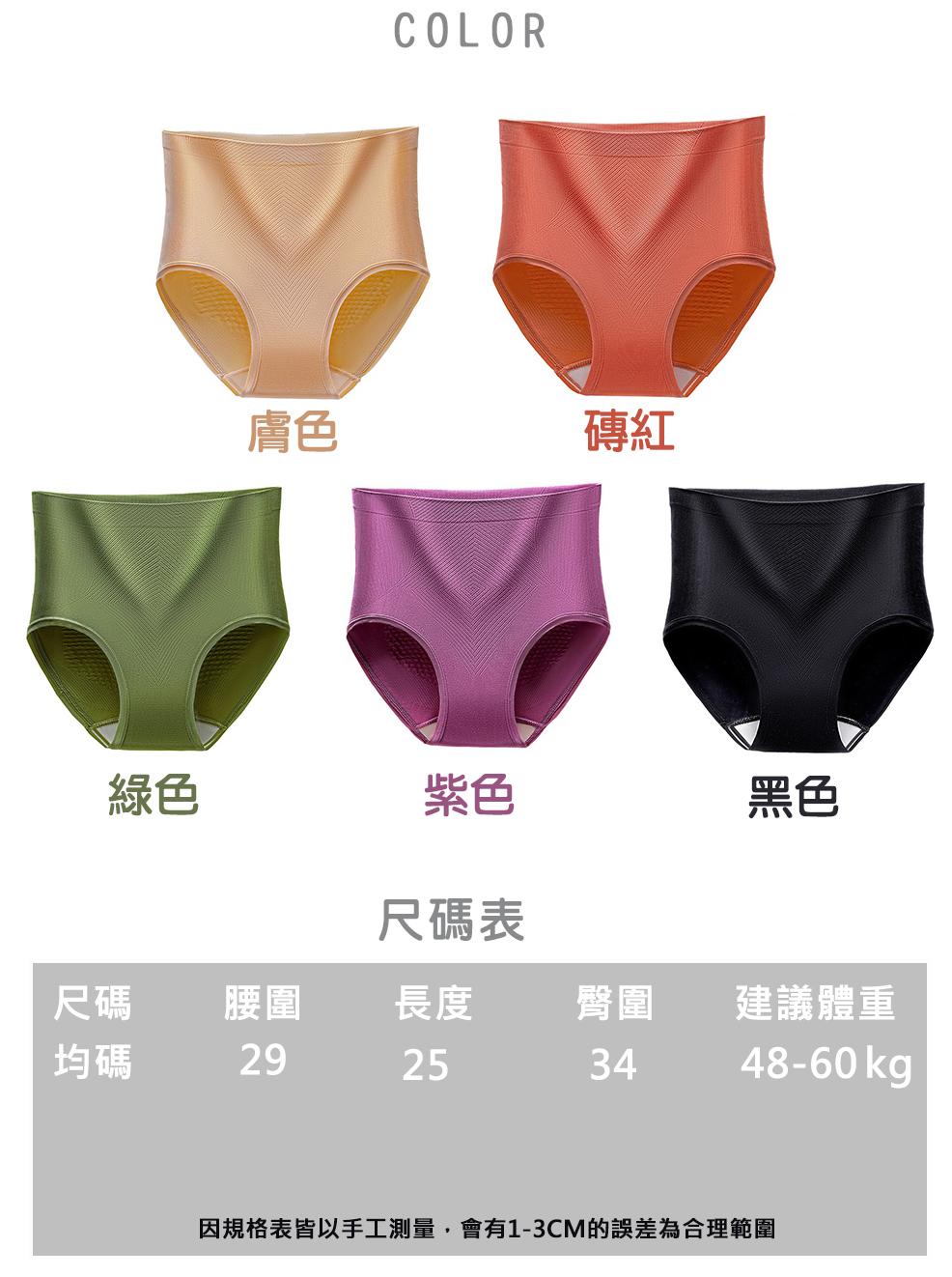 因規格表皆以手工測量,會有13CM的誤差為合理範圍