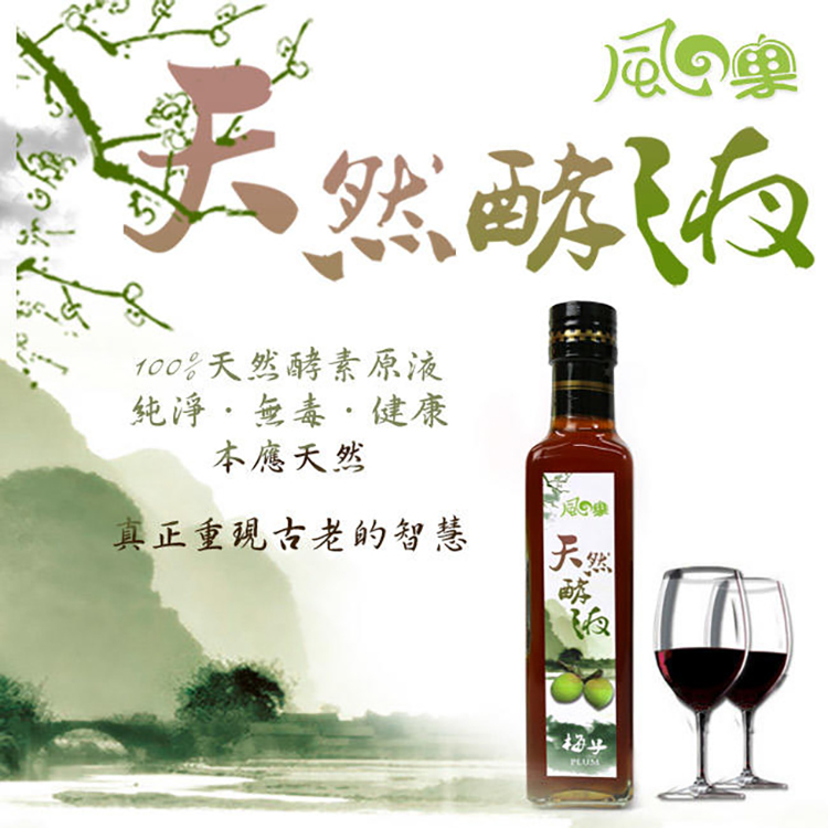 風之果 100%純釀天然梅子酵液單瓶入(250ml/瓶)折扣