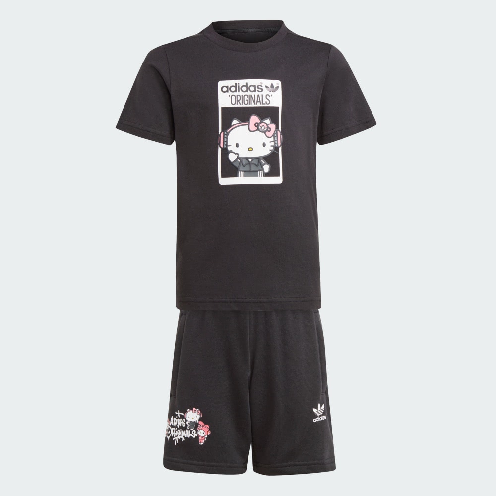 adidas 愛迪達 HELLO KITTY 運動套裝 短袖