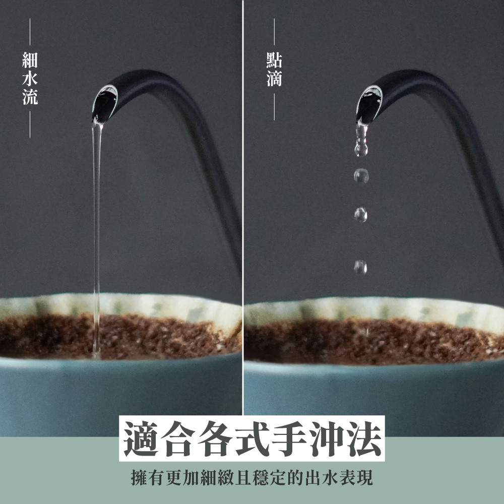 點滴 細水流 適合各式手沖法 擁有更加細緻且穩定的出水表現 