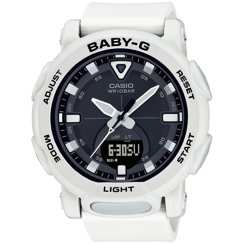 CASIO 卡西歐 BABY-G 戶外露營自動照明手錶-純真