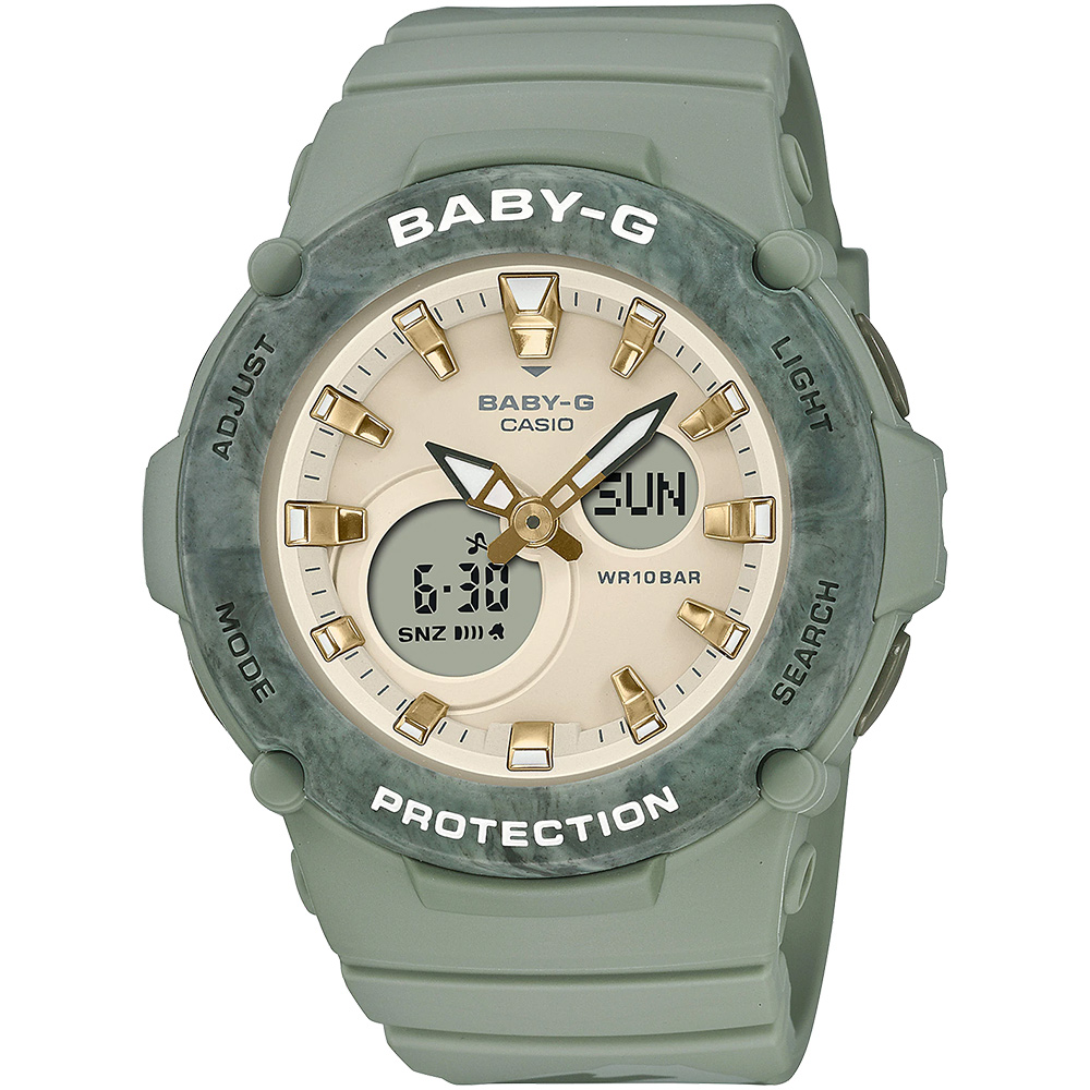 CASIO 卡西歐 Baby-G 森林綠 運動手錶(BGA-