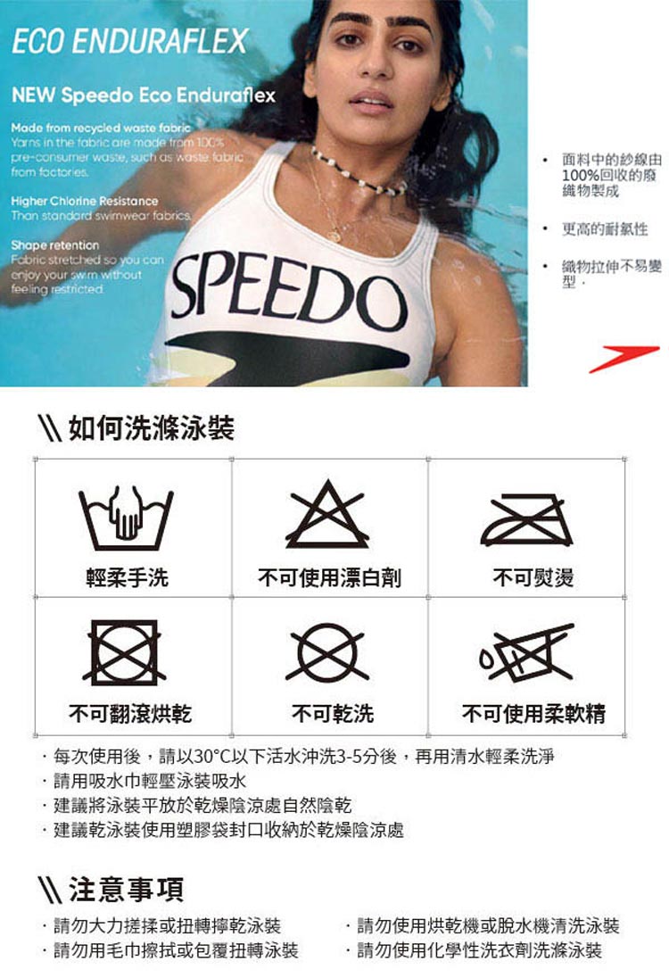 SPEEDO 女 運動連身泳裝Medley Logo(黑/紫