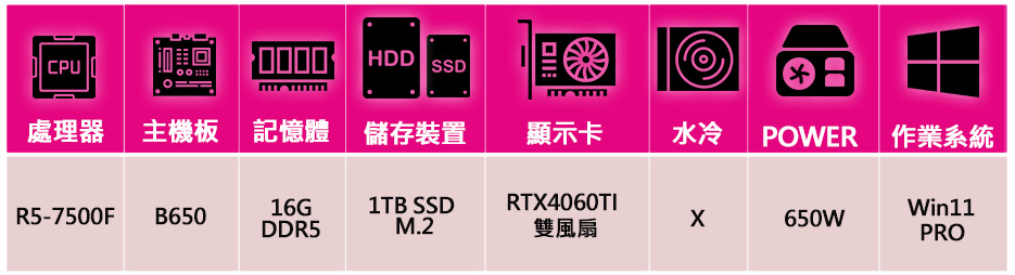 微星平台 R5六核 Geforce RTX4060TI 8G