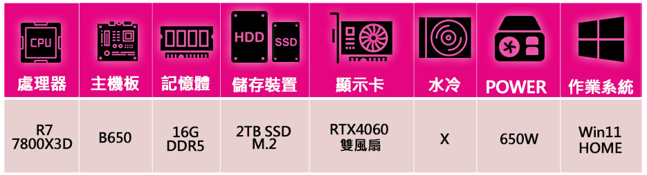 微星平台 R7八核 Geforce RTX4060 WiN1