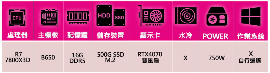 微星平台 R7八核 Geforce RTX4070{苦樂}電