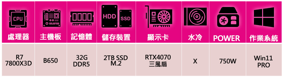 微星平台 R7八核 Geforce RTX4070 3X W