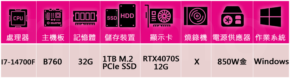 技嘉平台 i7二十核GeForce RTX 4070S Wi