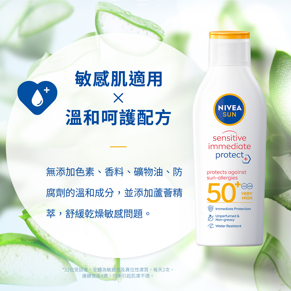 32位受試者,全體為敏感性及異位性膚質,每天2次,