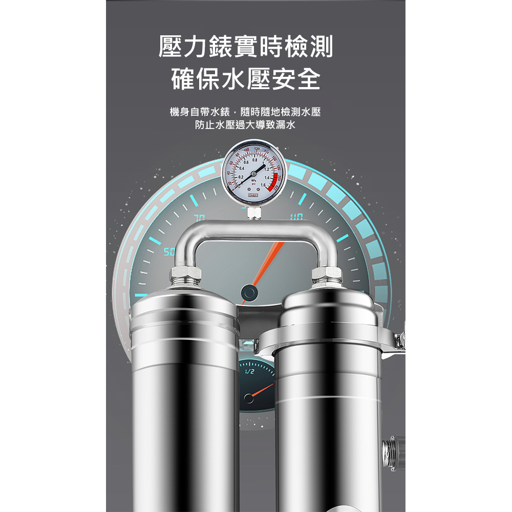 YIFAN 不銹鋼自來水大流量全屋凈水器-8000L(過濾器