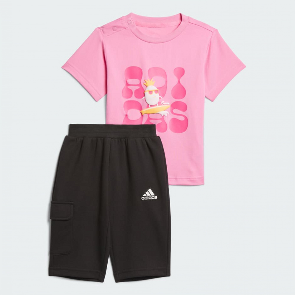 adidas 愛迪達 套裝 童裝 大童 女童 短袖上衣 運動