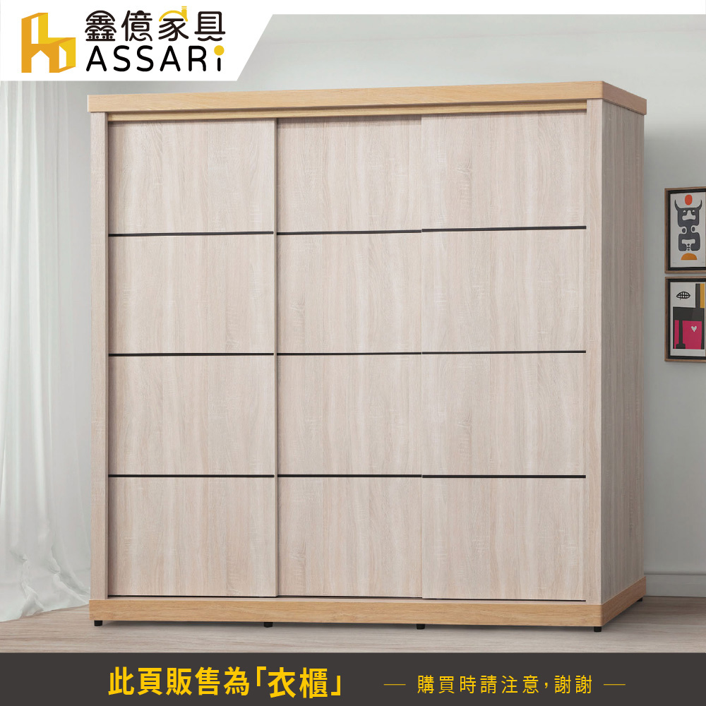 ASSARI 欣克6.9尺推門衣櫃(寬206x深63x高20