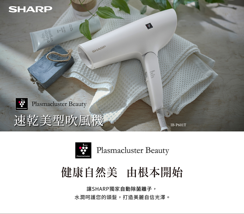 SHARP 夏普 PCI自動除菌離子吹風機(IB-P601T