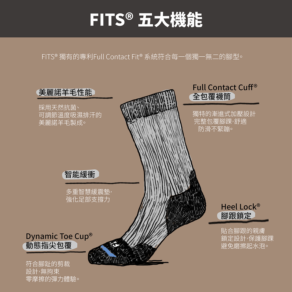 FITS light hiker stone 中筒 全腳掌輕