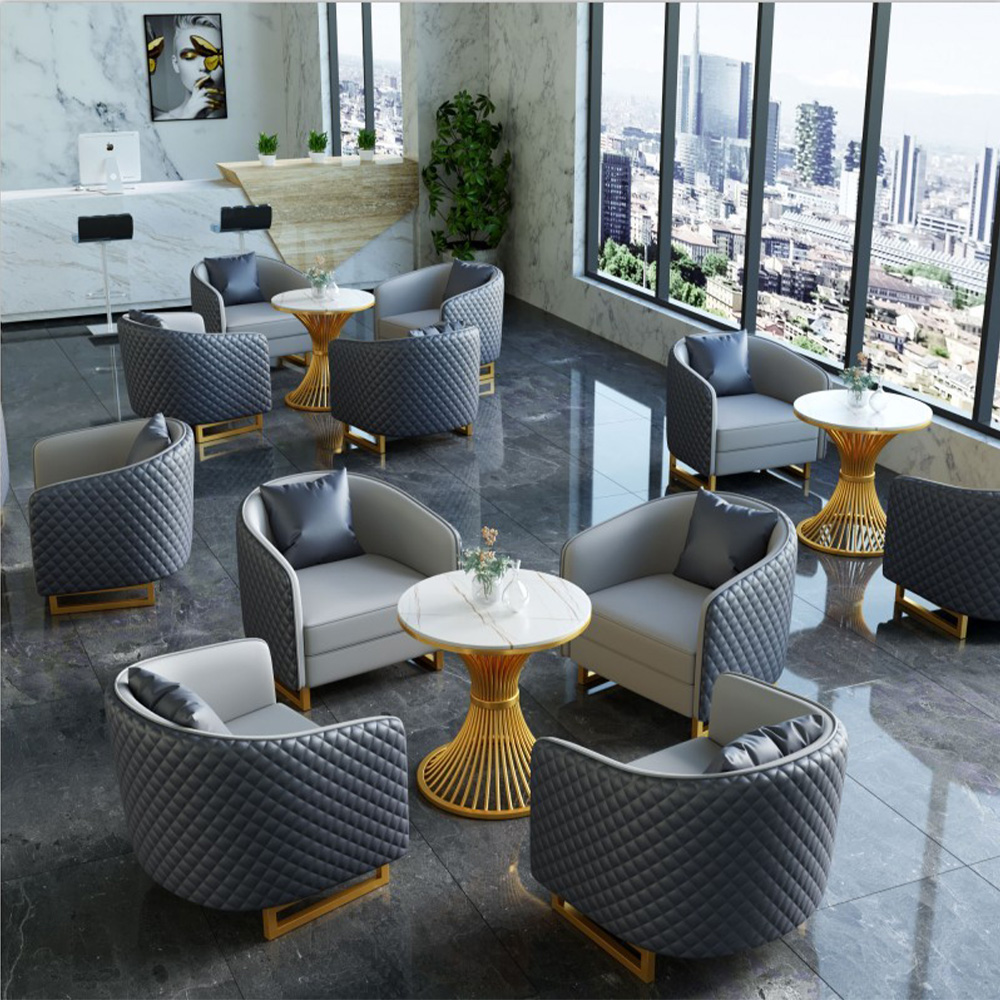 Josie 輕奢會客洽談桌椅組合 茶几一桌四椅(沙發椅/單人