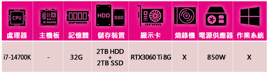 iStyle i7 二十核心 RTX3060TI 無系統{X