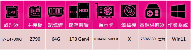 NVIDIA i7廿核RTX 4070 SUPER Win1