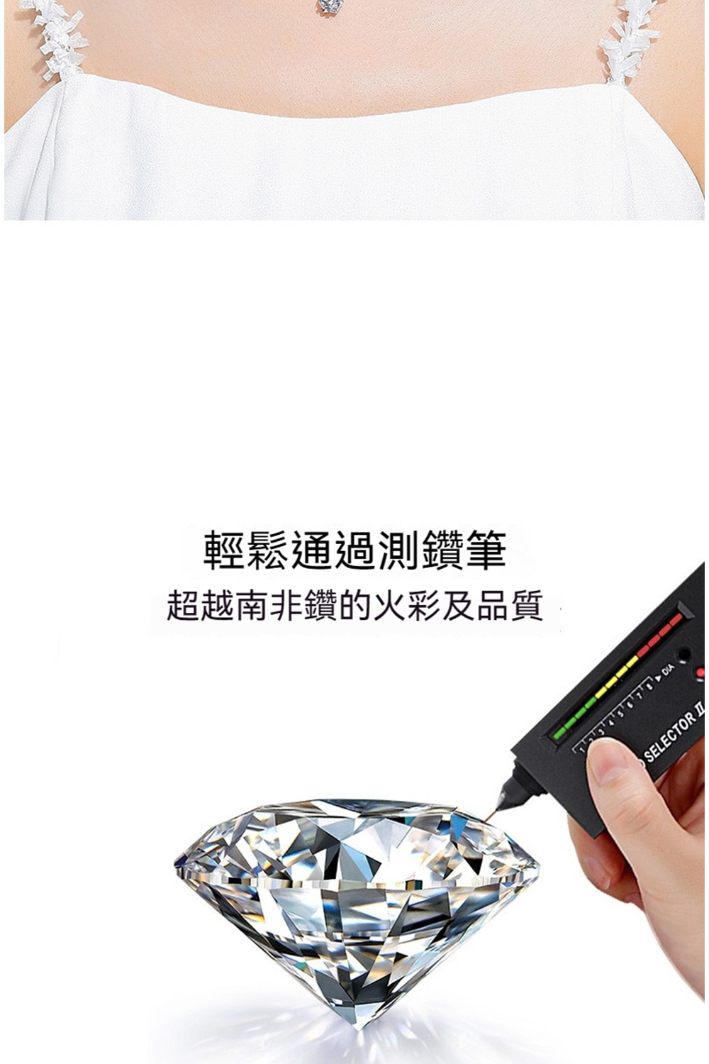 輕鬆通過測鑽筆 超越南非鑽的火彩及品質 