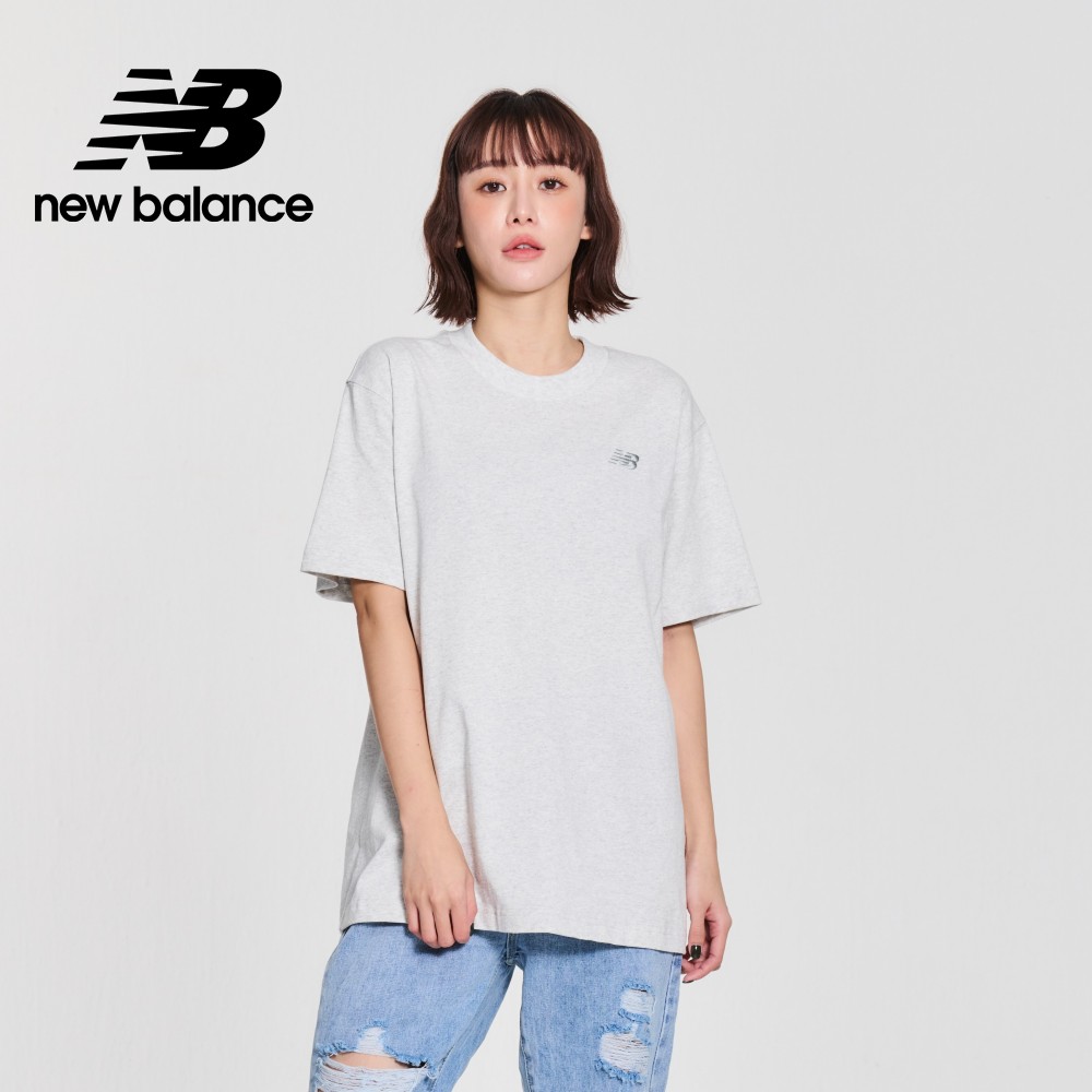 NEW BALANCE NB 圓領刺繡NB短袖上衣_女性_淺