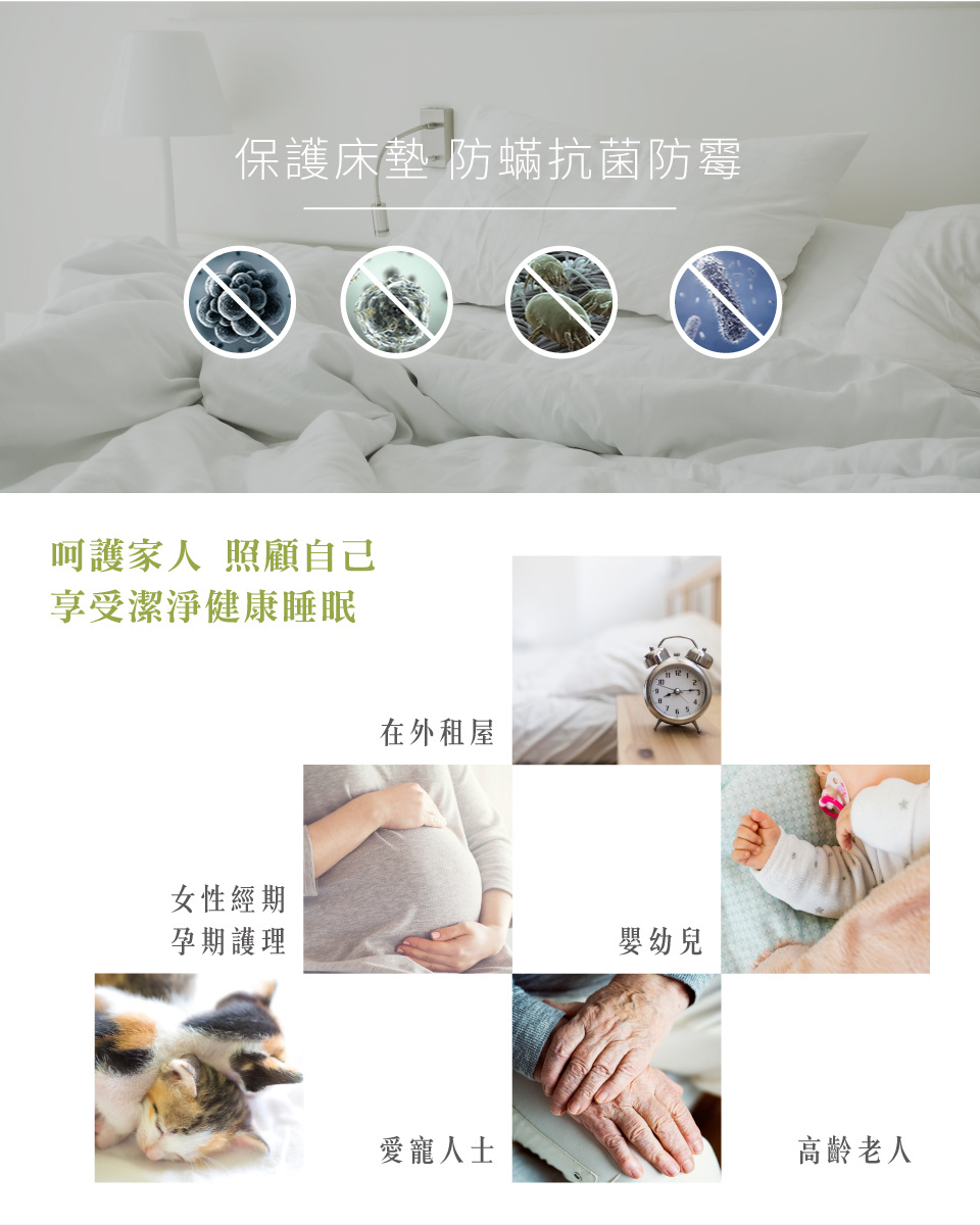 Betrise 單人 五星等級 德國銀離子防蹣抗菌床包式防潑