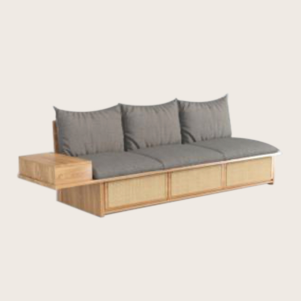 橙家居·家具 /預購/侘寂系列實木直排軟包沙發 SSX-W1