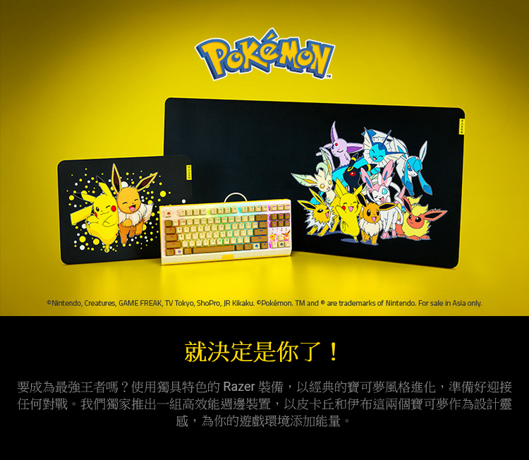 Razer 雷蛇 巨甲蟲滑鼠墊 寶可夢聯名款-M優惠推薦