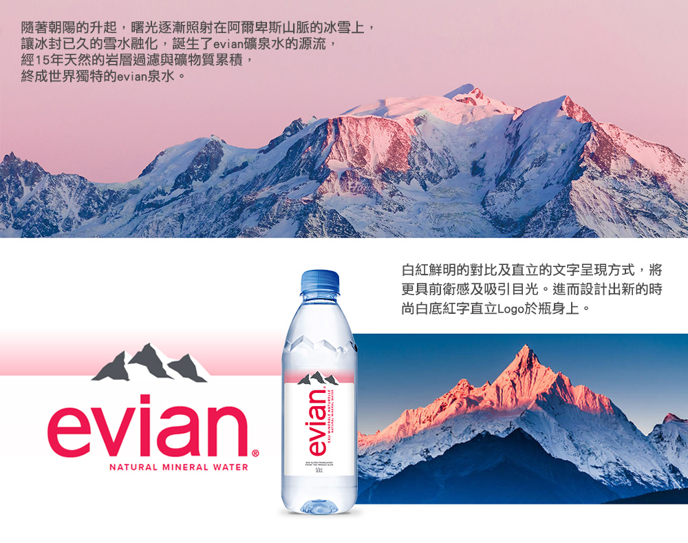 evian 依雲 原廠總代理直營 天然礦泉水1000mlx1