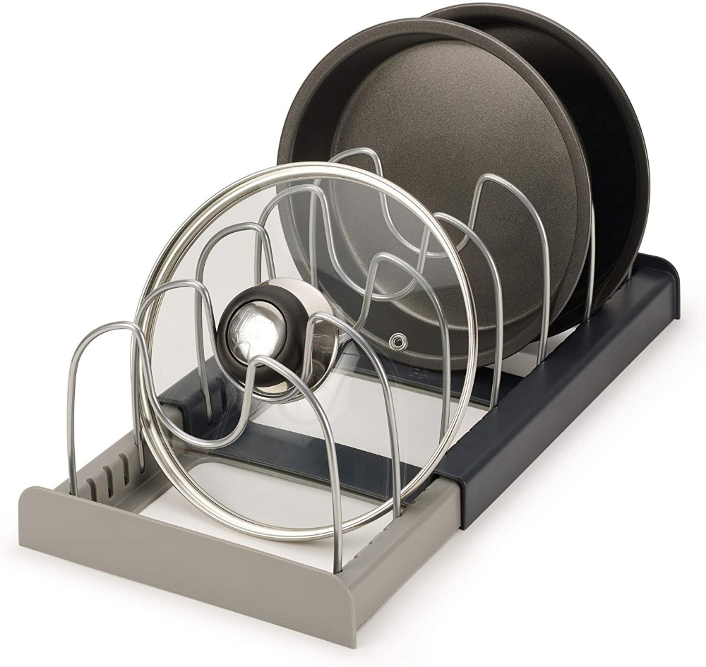 Dagebeno荷生活 廚房桌面抽屜鍋蓋不鏽鋼收納架 可伸縮