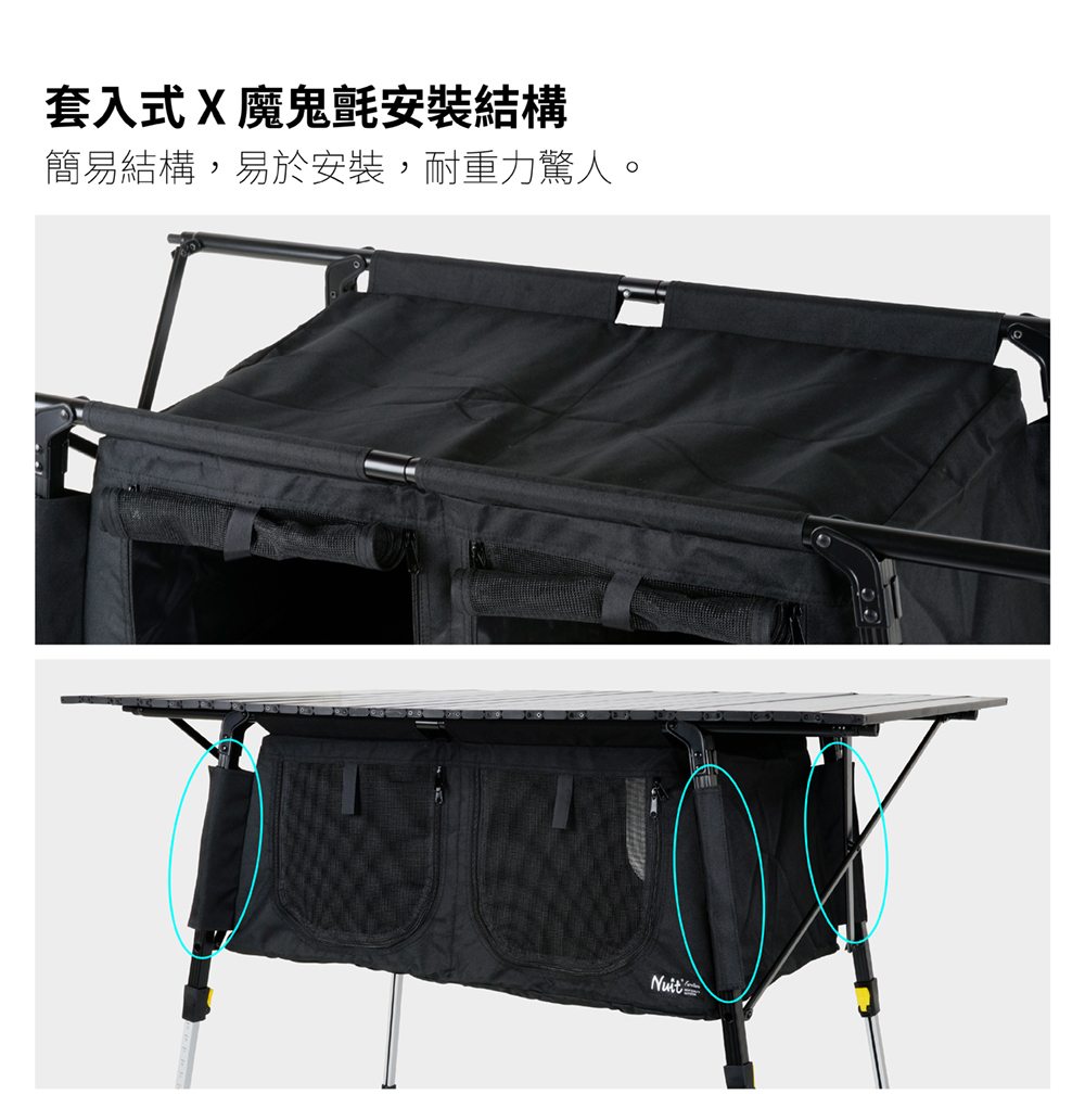 套入式X魔鬼氈安裝結構 簡易結構,易於安裝,耐重力驚人。 