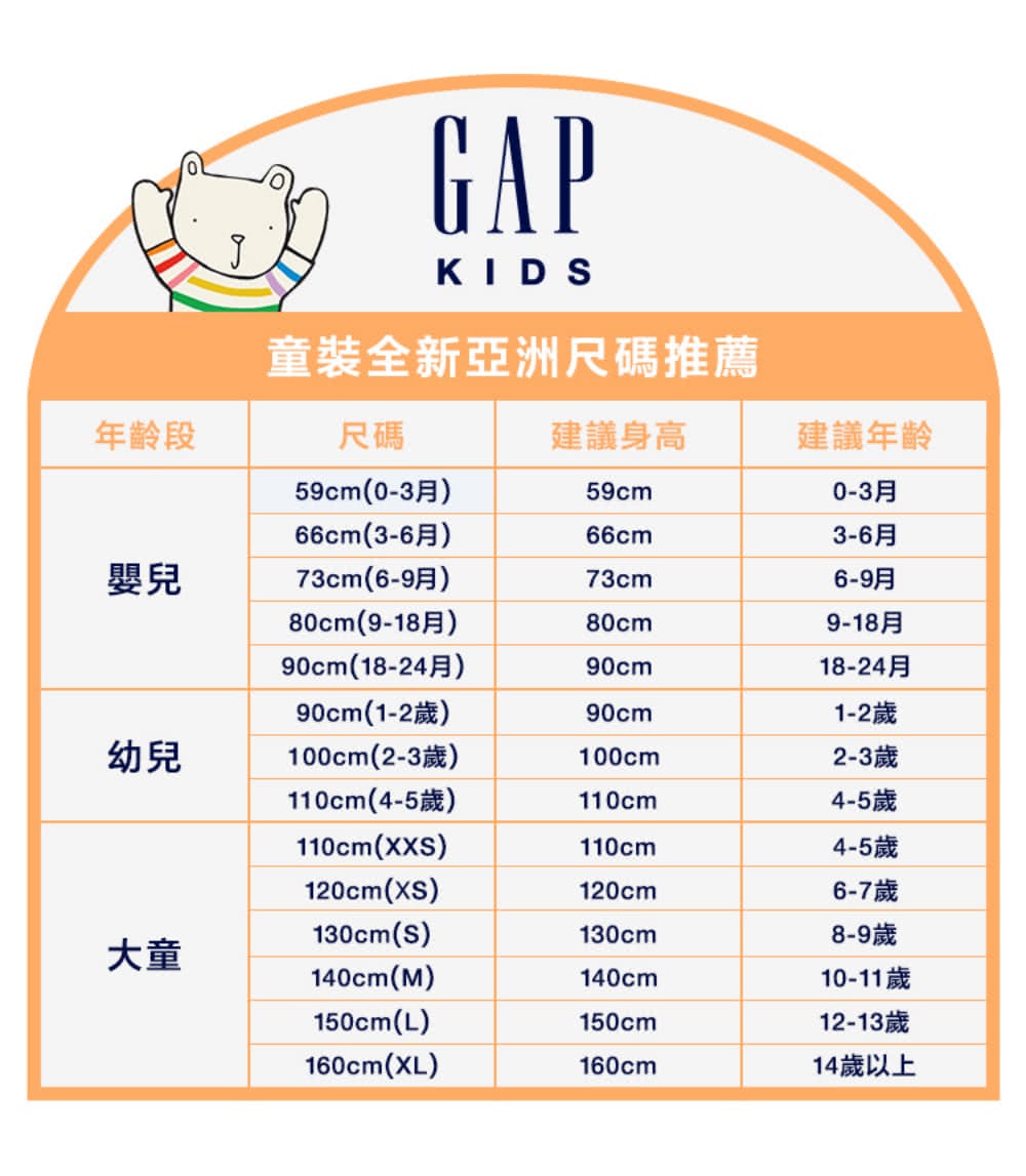 童裝全新亞洲尺碼推薦