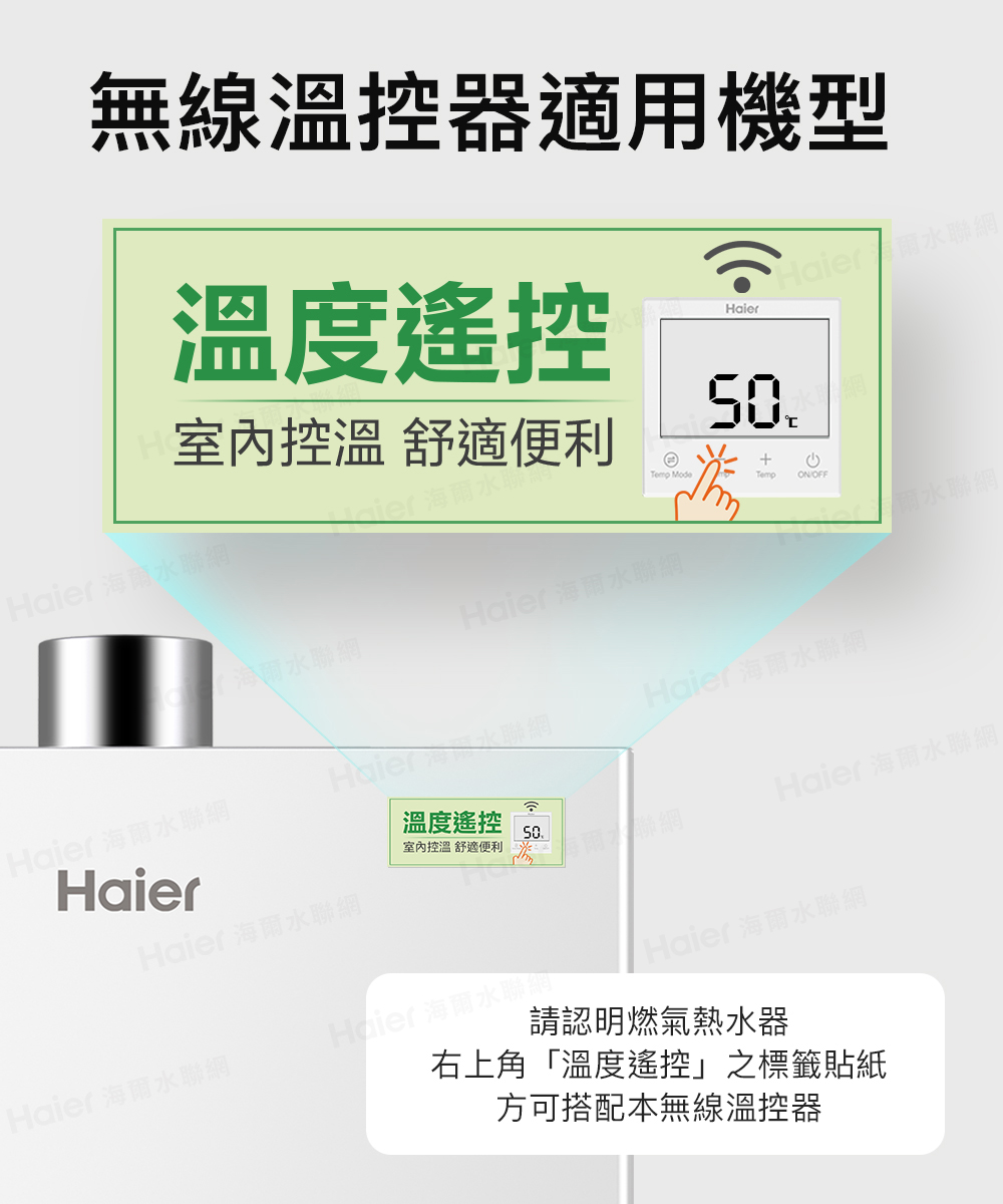 右上角溫度遙控之標籤貼紙