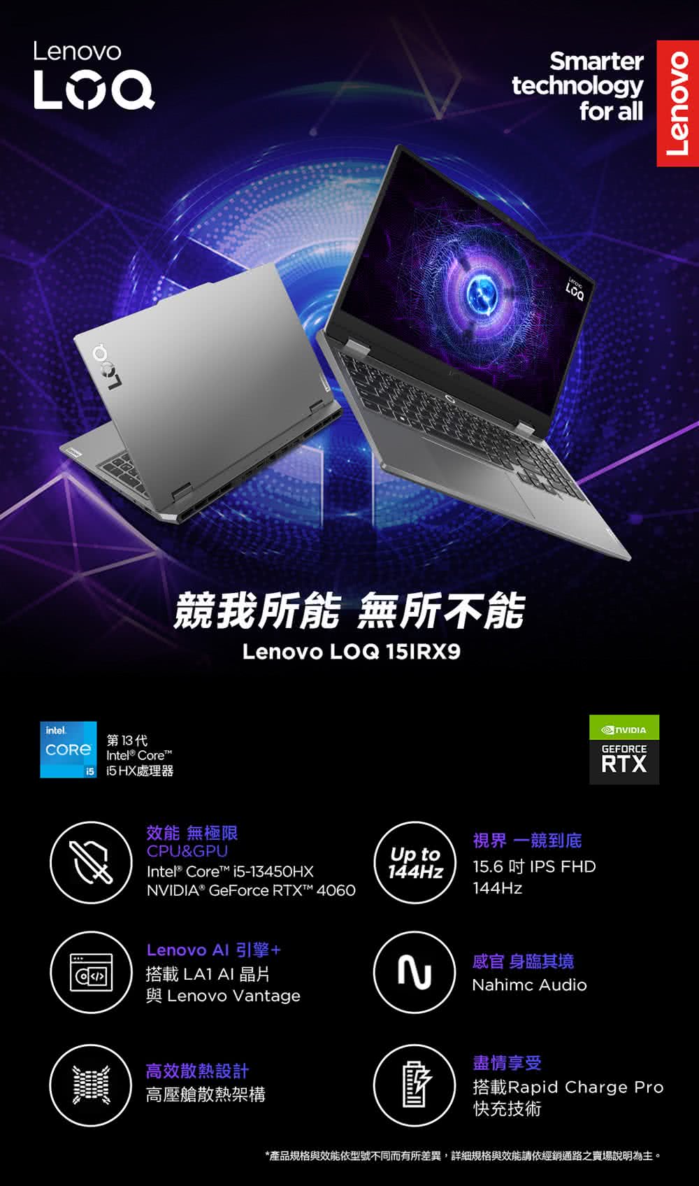 Lenovo 15.6吋i5 RTX4060電競筆電(LOQ