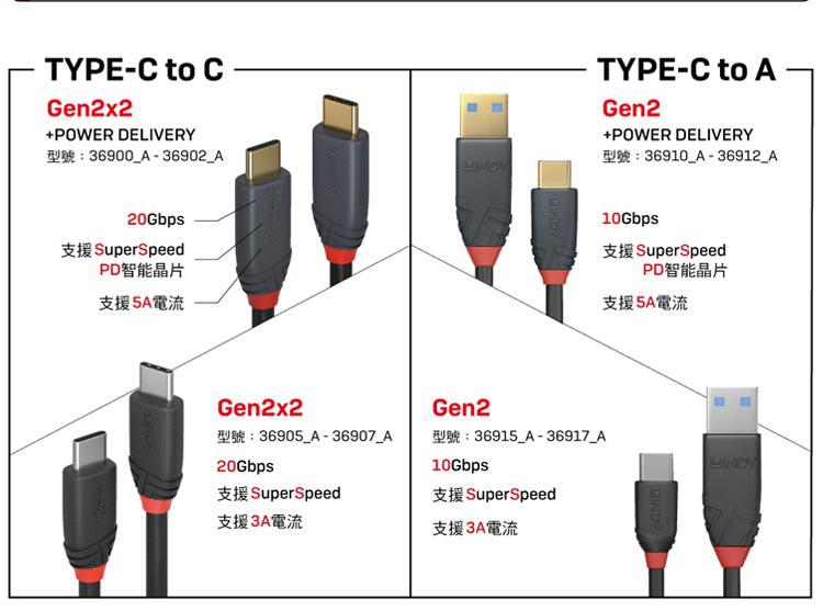 LINDY 林帝 USB 3.2 GEN 2 TYPE-C∕