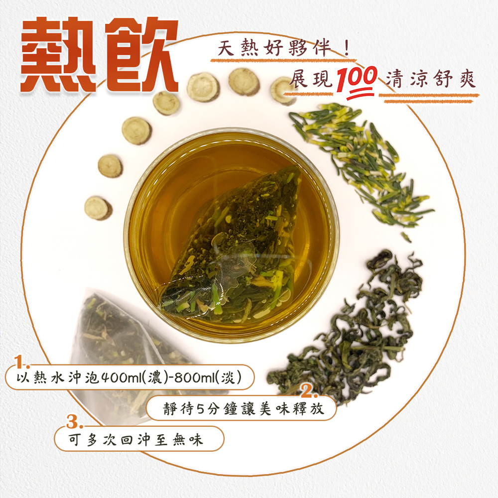 以熱水沖泡400ml濃800ml淡